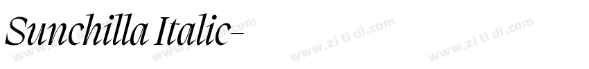 Sunchilla Italic字体转换 Sunchilla Italic字体转换